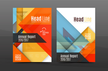 Squares and triangles annual report cover template