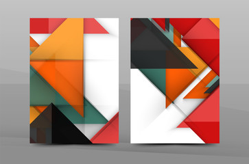 Squares and triangles annual report cover template