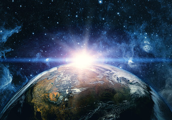 View of the earth from the cosmos. Elements of this image furnished by NASA