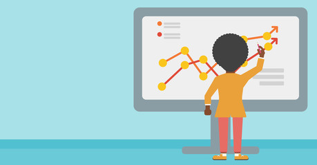 Business woman presenting report.