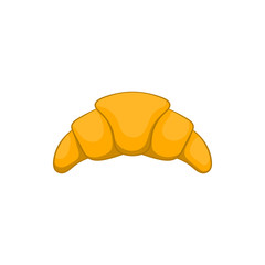 Croissant icon in cartoon style on a white background