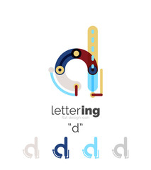 Linear business logo letter