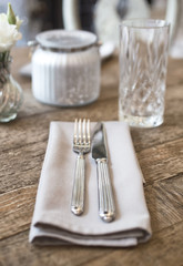 rustic table setting