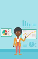 Businesswoman making business presentation.