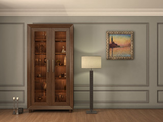cupboard, 3d illustration