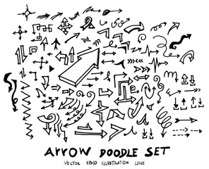 Vector hand drawn arrows set eps10
