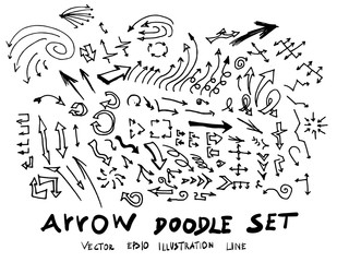 Vector hand drawn arrows set eps10