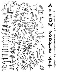 Obraz premium Vector hand drawn arrows set eps10