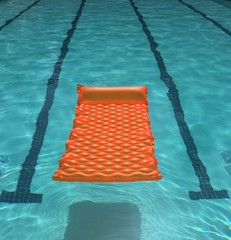 Orange Float in Pool