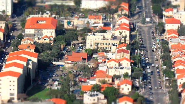 Haifa, Israel: view on German Colony from Mount Carmel