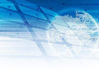 vector digital global technology concept, abstract background