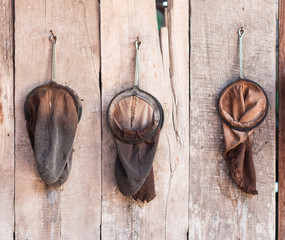 The old coffee bag for filtering very dirty