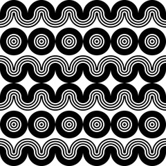 Design seamless monochrome geometric pattern