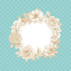 Bouquet of flowers. Wedding card. Vector illustration.