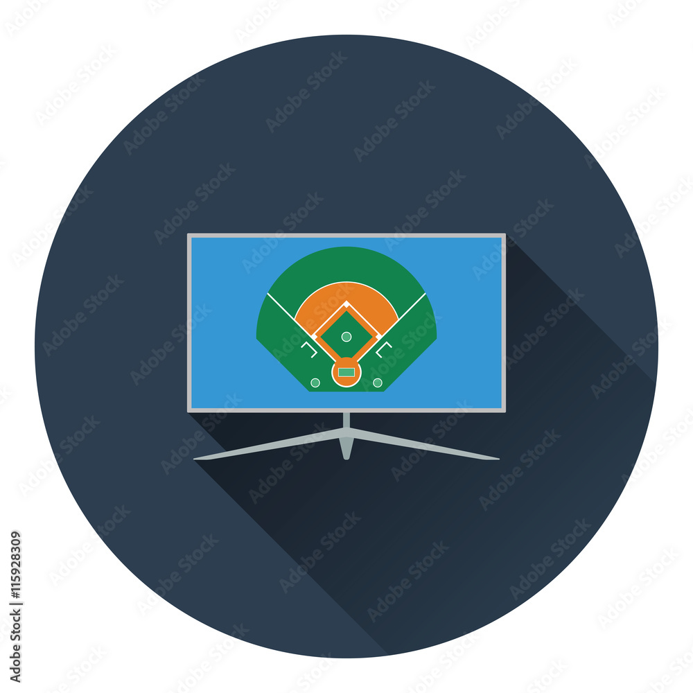 Poster baseball tv translation icon