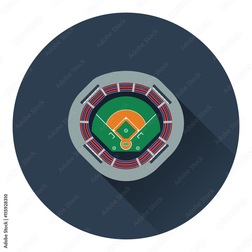 Poster Baseball stadium icon