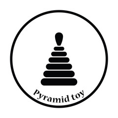 Pyramid toy icon