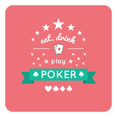Obraz na płótnie Canvas Casino, Poker chip vector design with card