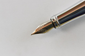 Silver fountain pen