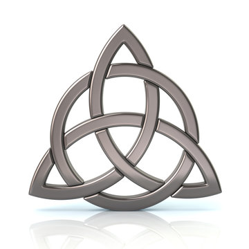Silver celtic trinity knot