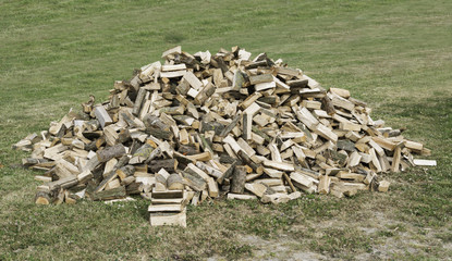 stack of slpit firewood