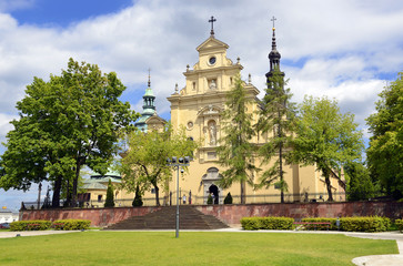 Basilica of the Assumption in Kielce, Poland, Europe.