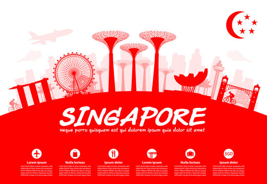 Beautiful Singapore Travel Landmarks.