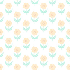 Seamless floral pattern. Flowers texture. Vector illustration.