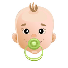 baby sucks pacifier