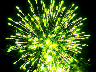 Close-up beautiful fireworks