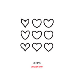 Heart Icon Vector set