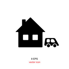 Home and car icon