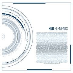 Sci Fi Futuristic User Interface. HUD Elements Background. Vector Illustration