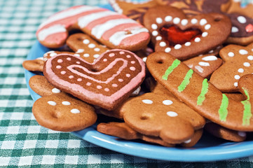 Chewy Gingerbread Cookies with Royal Icing