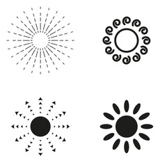 Sun icon vector collection