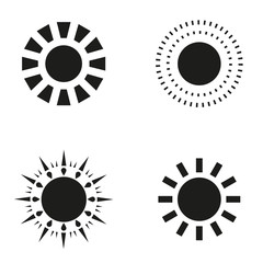 Sun icon vector collection