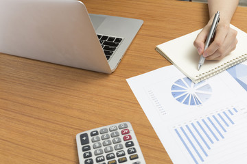 businessman working with document on office desk