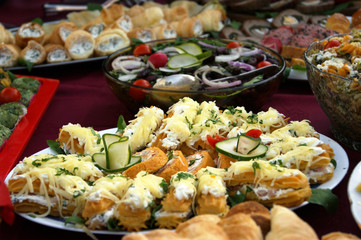 Appetizers on a dining table