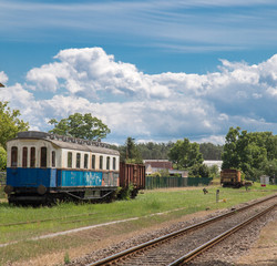 Fototapeta premium Retro cars on siding