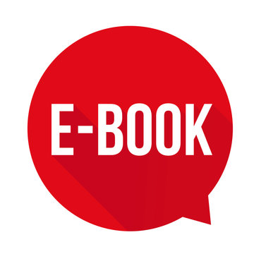 E-Book sign icon red vector