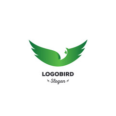 Fun, beauty, isolated, cartoon, geek eagle flies spread wings, oval vector shape, minimal, flat, round stylized logotype, green color logo template,bird,eagle,hawk,vulture, feathers,wings element logo