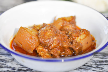 Northern Thai style pork curry with garlic or  pork stew