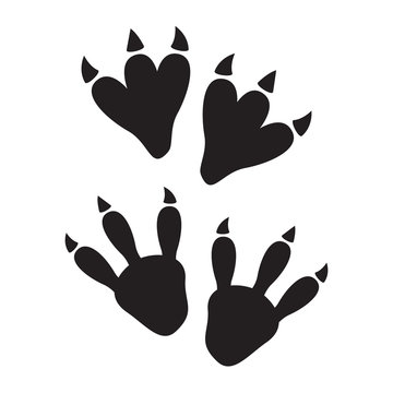 Black animal paw print