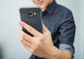 man with a mobile phone.