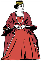 queen wearing a crown