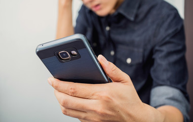 man with a mobile phone.