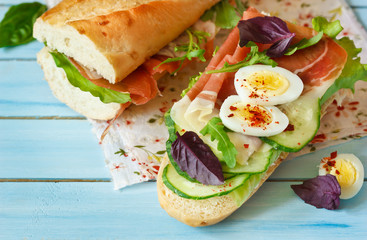 Fresh homemade sandwich.