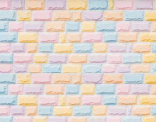 Colorful pastel cement wall