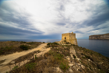 Fototapeta na wymiar Xlendi Tower on Gozo island, Malta