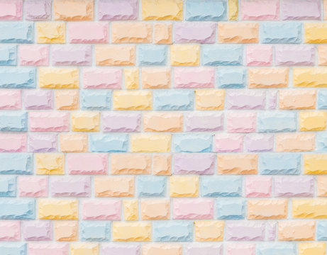 Colorful Pastel Cement Wall